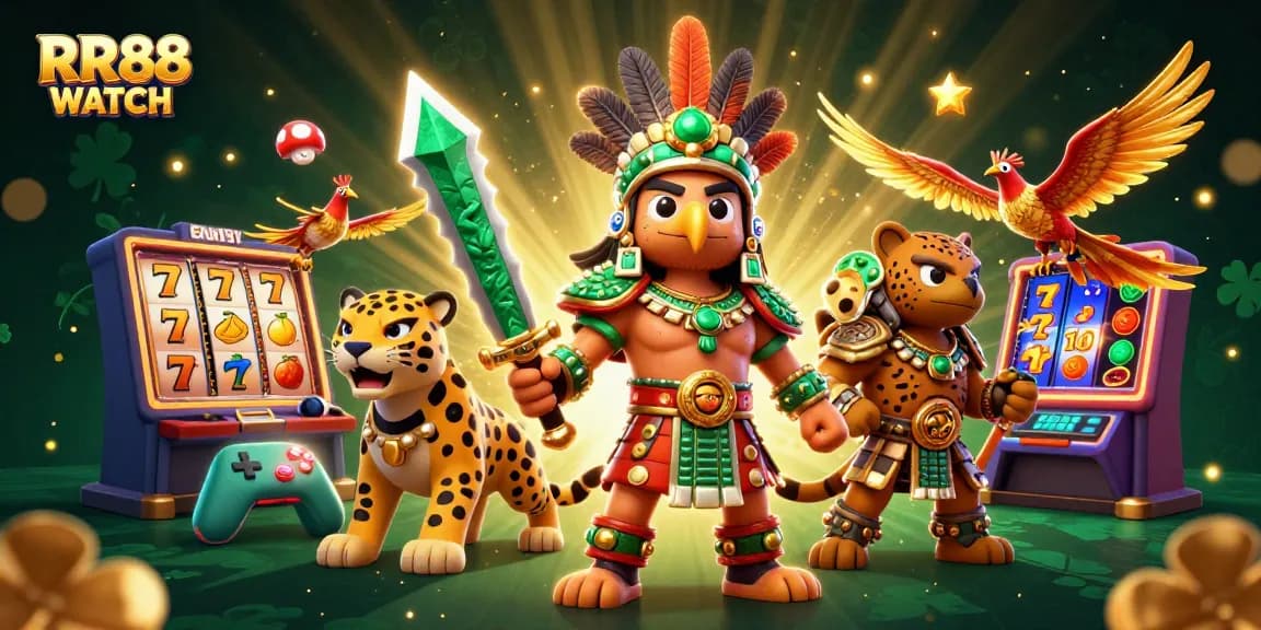 Engage with RR88 WATCH for thrilling slots, featuring a vibrant Aztec casino adventure.