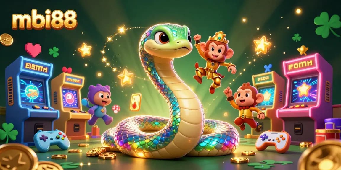 Experience the excitement of mbi88 with vibrant characters and dynamic casino games in a fantasy setting.