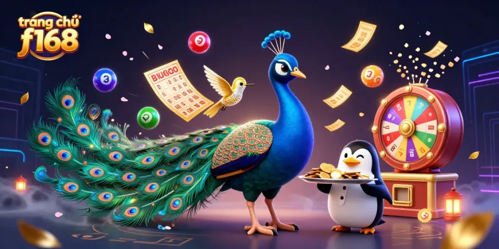 Experience the excitement of gaming at trang chủ f168 with vibrant characters in a lively casino scene.