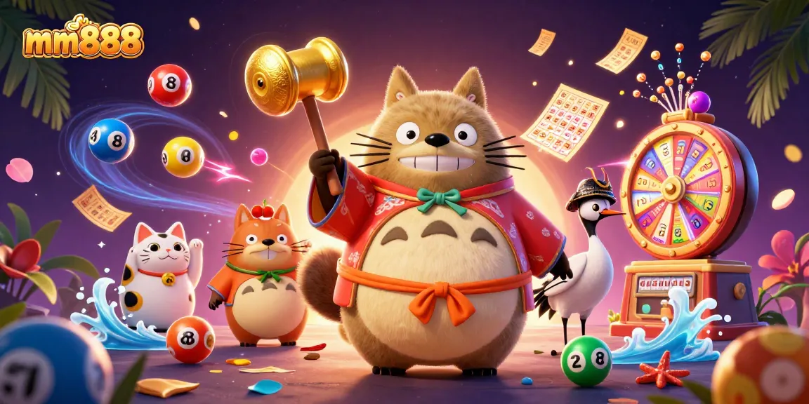 Engage in exciting win strategies with mm888 at a dynamic 3D casino festival scene.