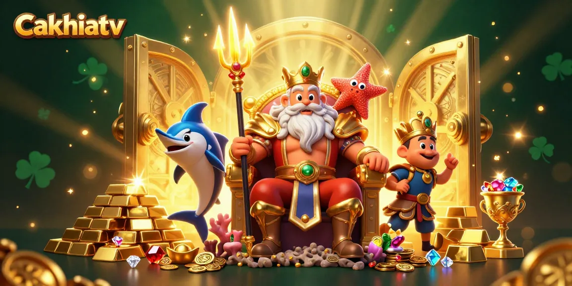 Cakhiatv captures the excitement of live sports betting in a vibrant 3D illustration filled with riches.