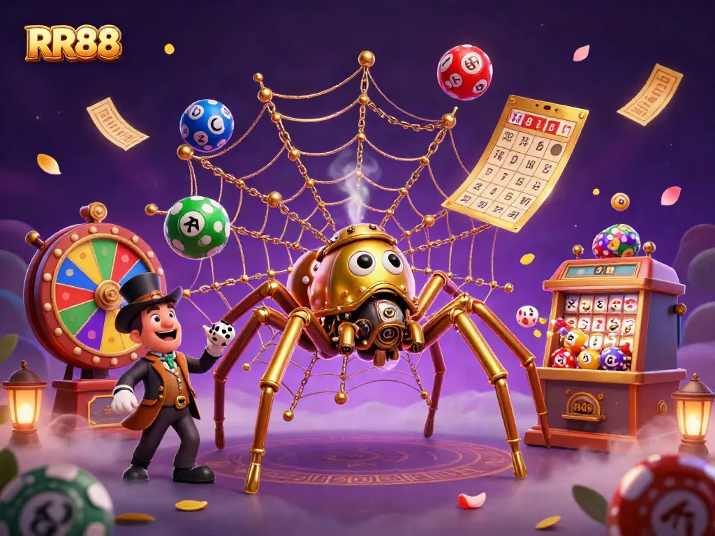 Engage with RR88's thrilling gambling universe featuring steampunk characters and dynamic lottery elements.