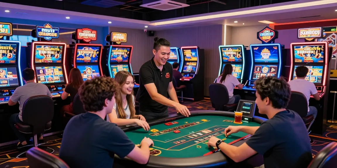 Vibrant online gaming scene at https://xx88.se.net/, showcasing players at a modern casino table, immersed in excitement and interaction.