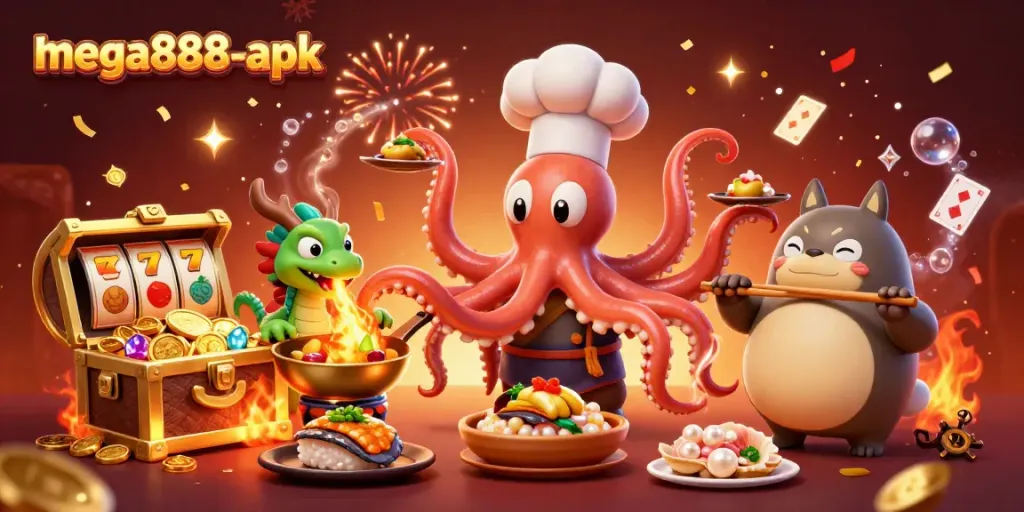 Engage with mega888-apk for thrilling casino adventures featuring vibrant characters.