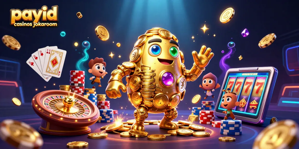 Experience the vibrant action of payid casinos jokaroom with a dazzling golem and casino elements.