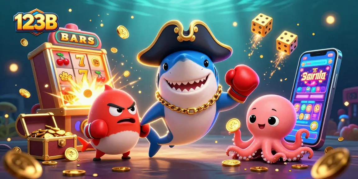 Experience the exciting world of 123B with charming characters celebrating a jackpot win.